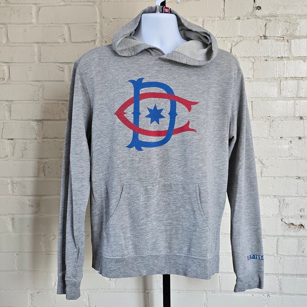 DC Shoes Rob Dyrdek Collection Heather Gray Graphic Hoodie Y2k Skater Streetwear